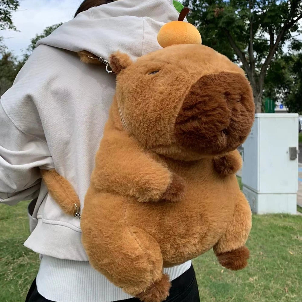 Cute Capybara Plush Backpacks 33cm