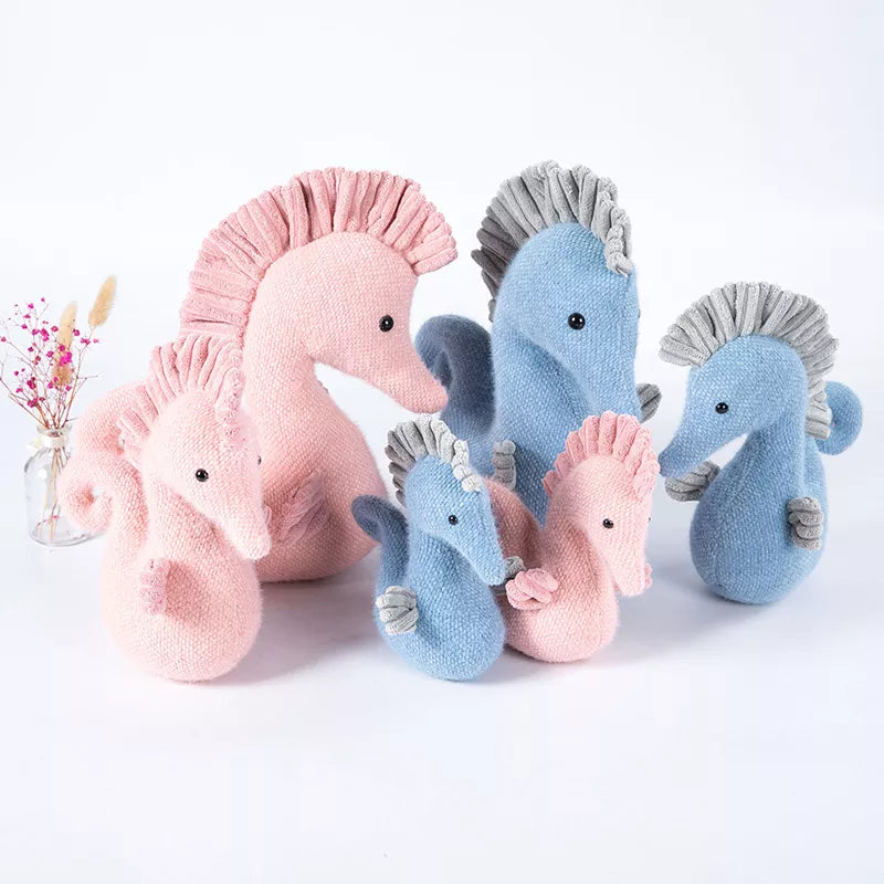 Cute Sea Horse Plush Toys 20/30/40cm - Blue/Pink