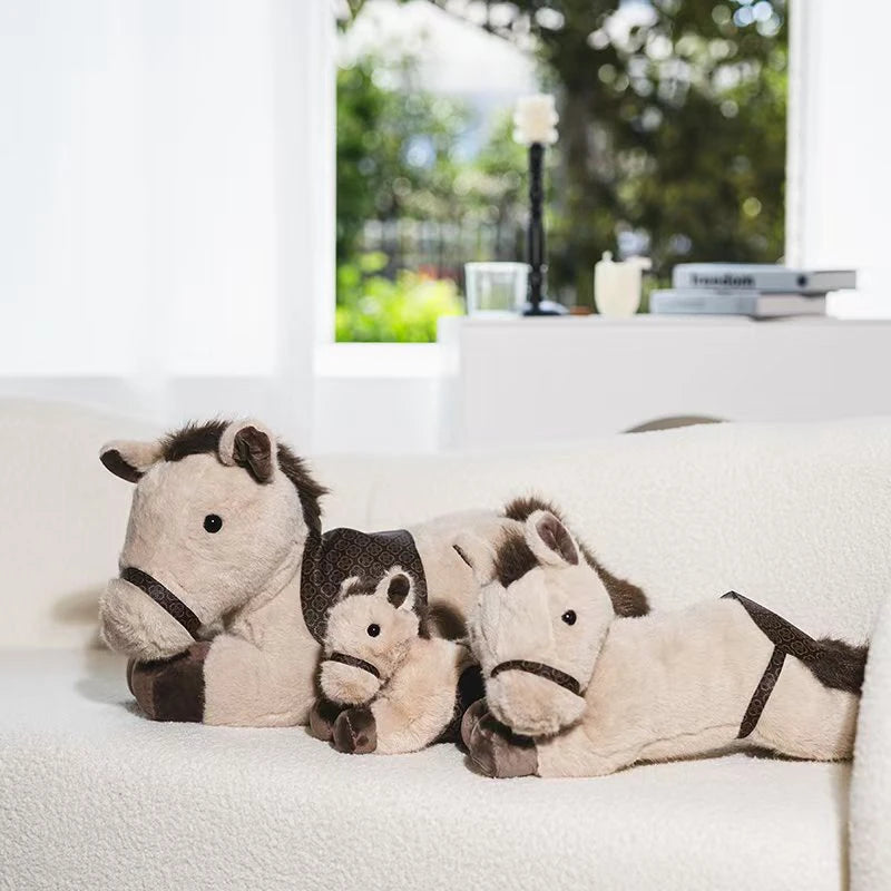Cute Lying Horse Plush Toys 30/45/60cm