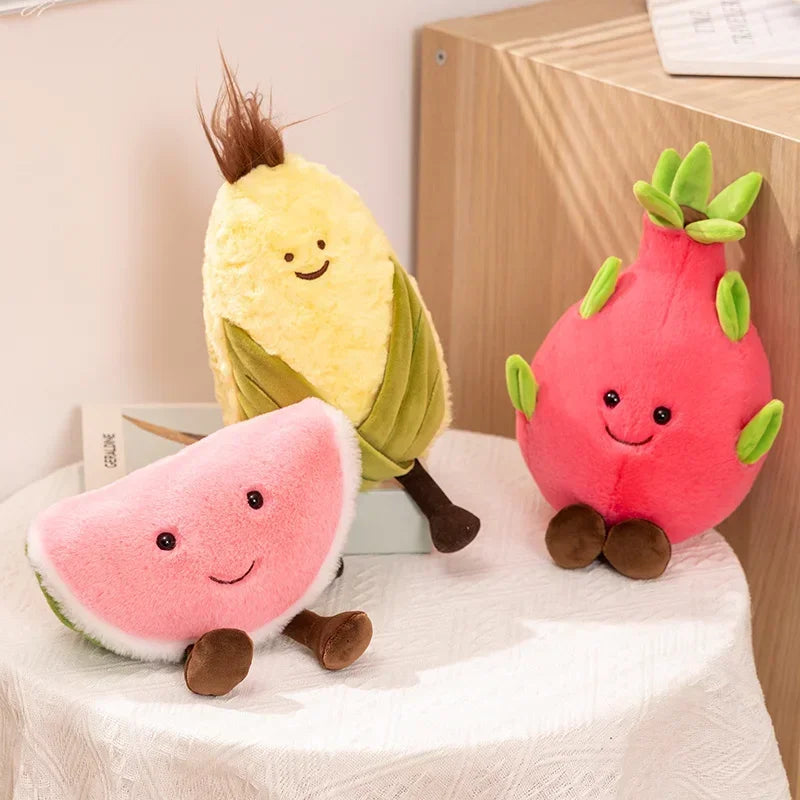 Cute Dragon Fruit/Watermelon/Corn Plush Toys 22-33cm