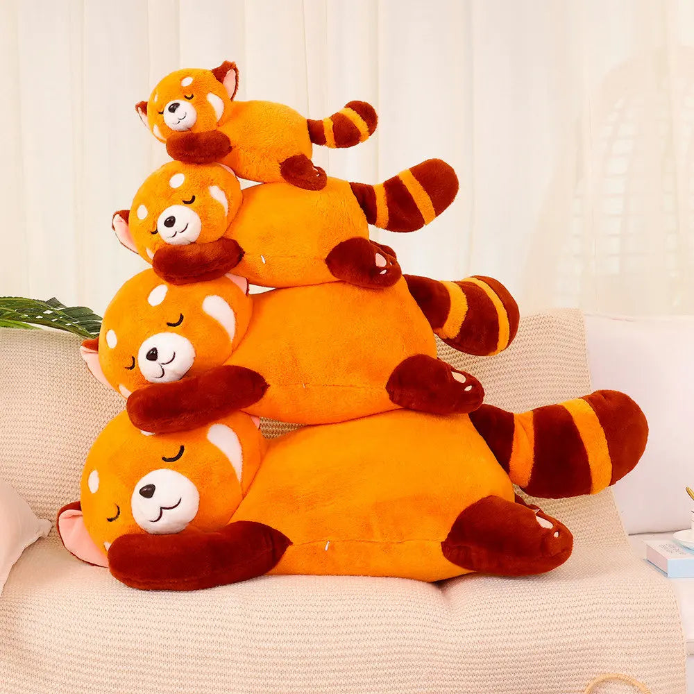 Cute Sleeping Red Panda Plush Pillow Toys 35/50/65/90cm