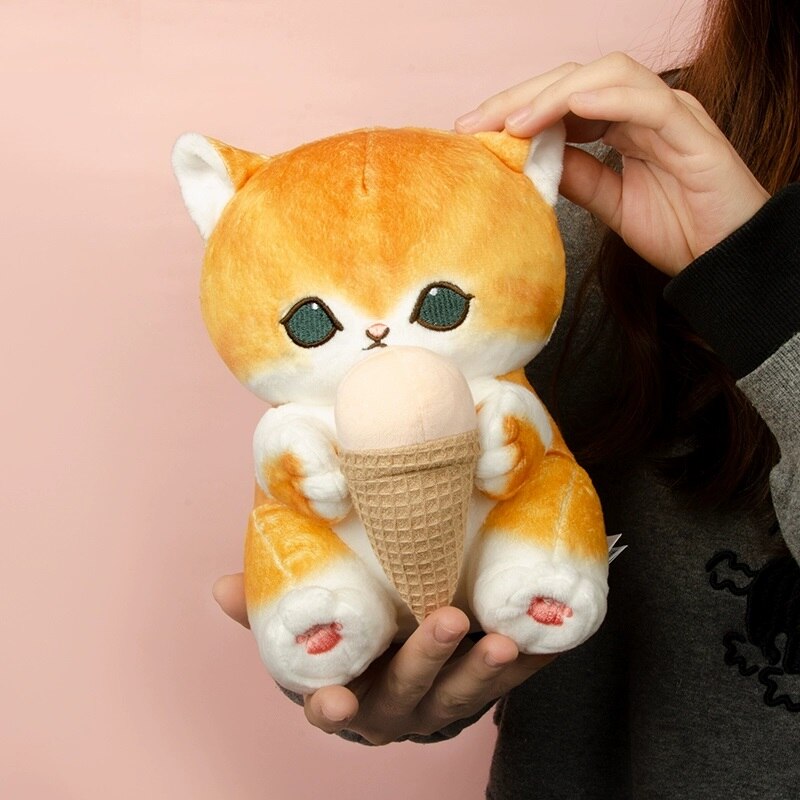 Mofusand Cat With Ice Cream Plush Toys - 19cm