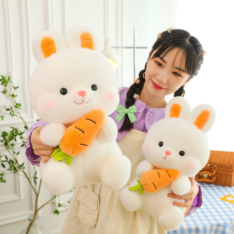 Cute Rabbit with Carrot Plush Toys 28cm/40cm/50cm