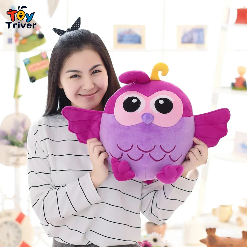 Cute Bird (Owl) Plush Toys 25/38/55cm - Blue/Brown/Pink/Grey (4 Styles)