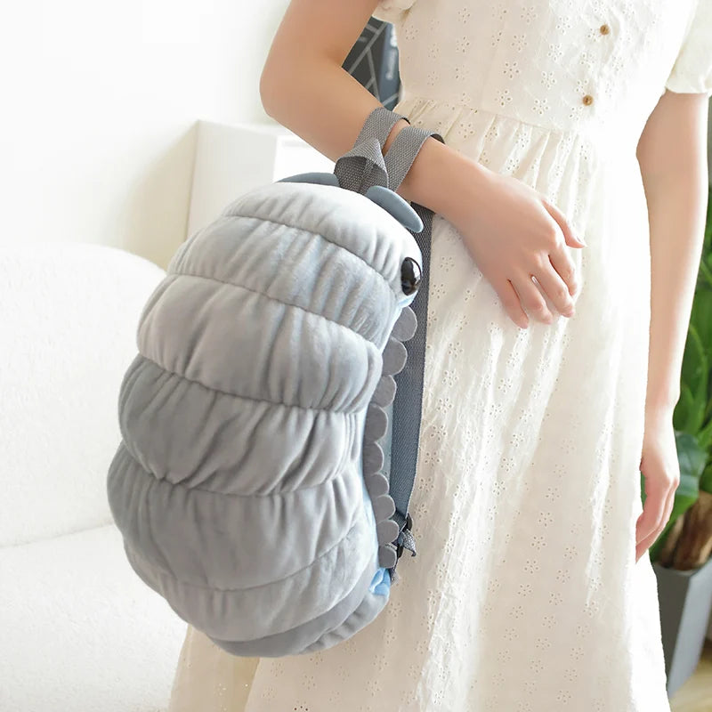 Cute Watermelon(Melon) Worm Plush Backpacks 40cm - Blue/Grey