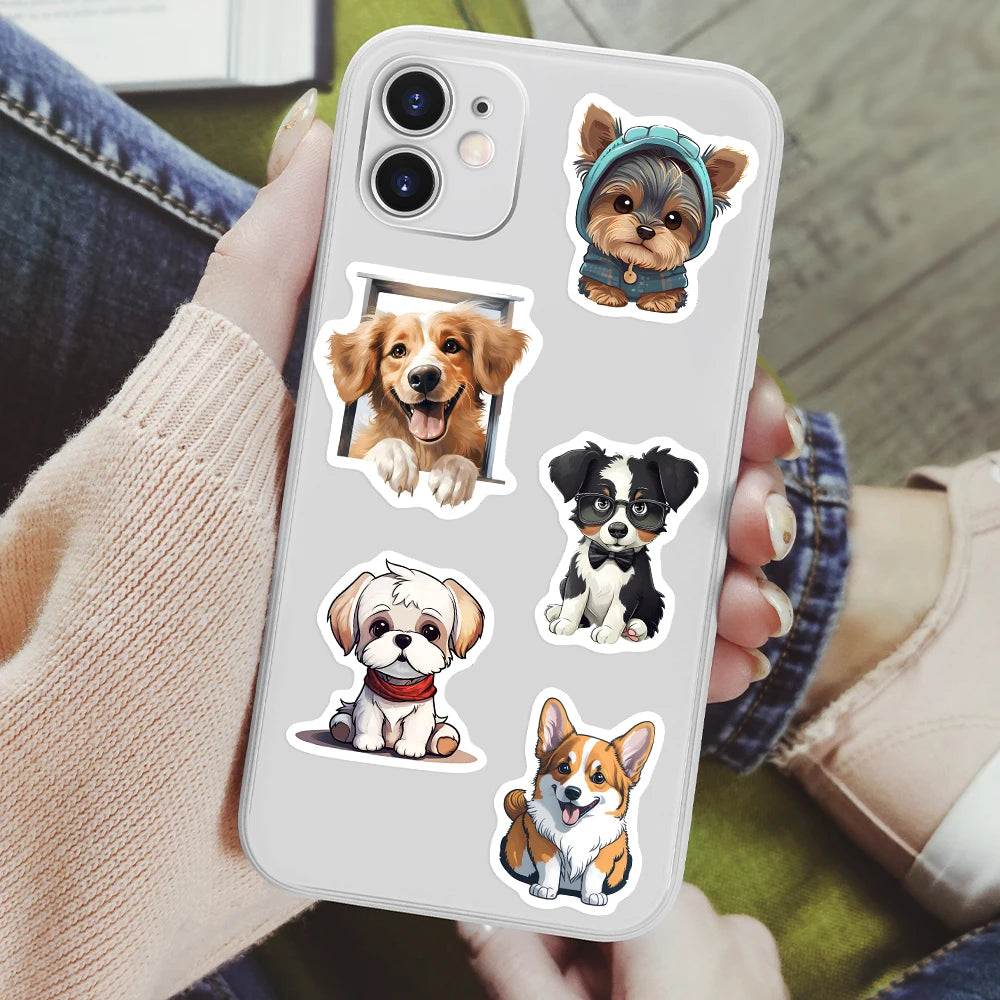 50 pcs Cute/Kawaii Dog/Puppy Stickers