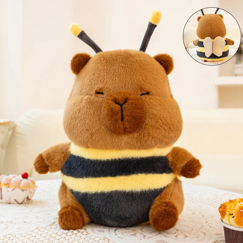 Cute Chubby Capybara Bee/Turtle Hybrid Plush Toys 23/30cm