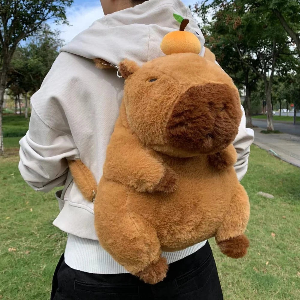 Cute Capybara Plush Backpacks 33cm