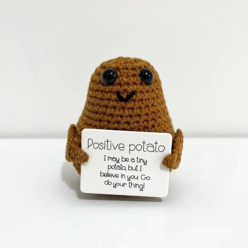 Handmade Knitted Vegetable (Potato/Tomoto) With/Without Positive Message - 11 Styles