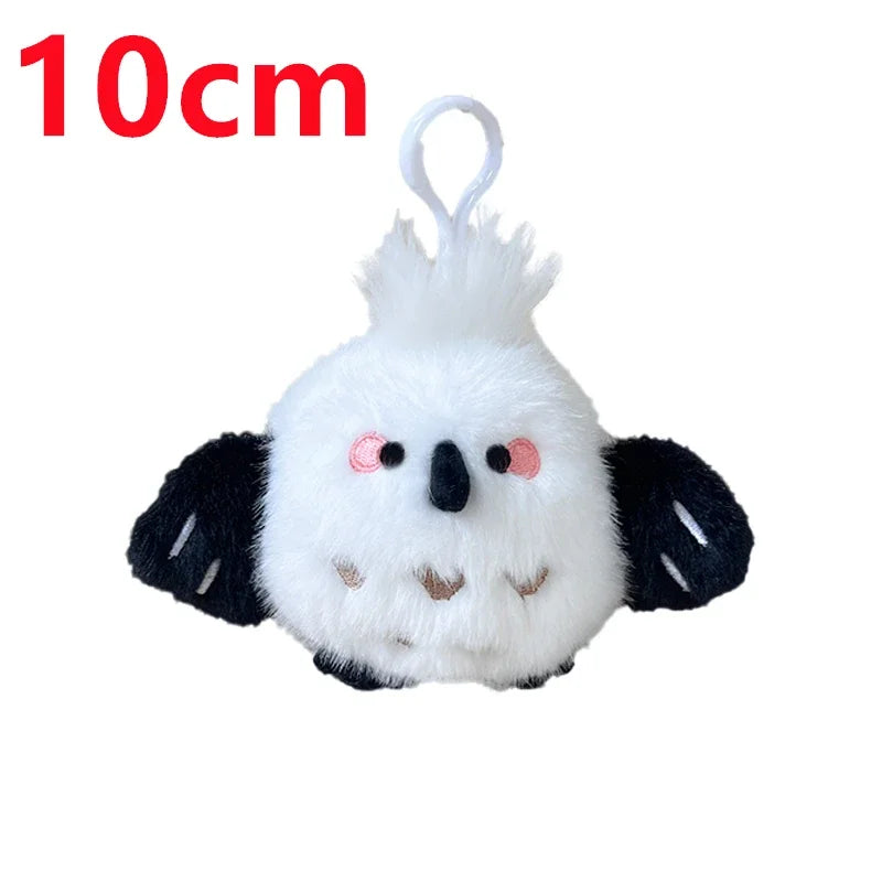 Cute Bird Plush Toys 18cm and Plush Keychains 10cm - Purple/Blue/Green/Black