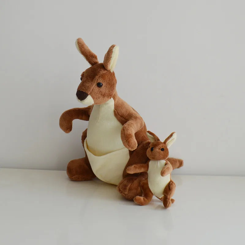 Kangaroo With Joey Plush Toys 25cm - Brown