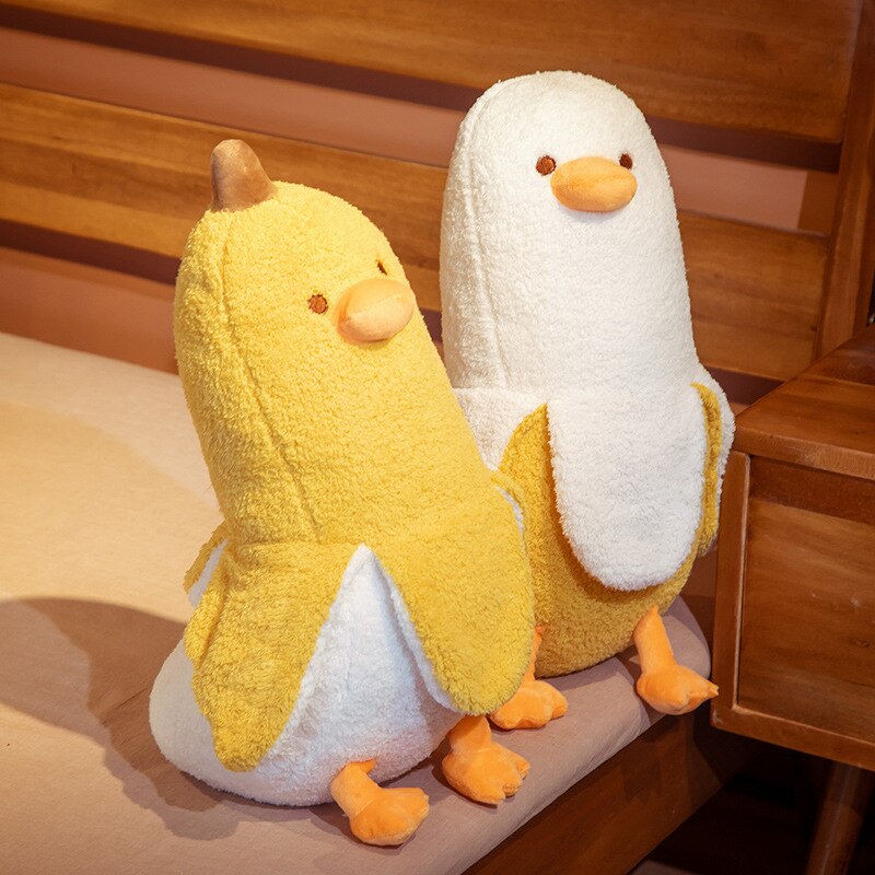 Funny Banana With Duck Plush Toys 50/70/90cm - (White/Green/Yellow)