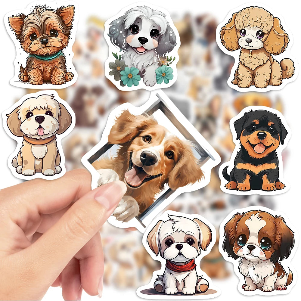 50 pcs Cute/Kawaii Dog/Puppy Stickers