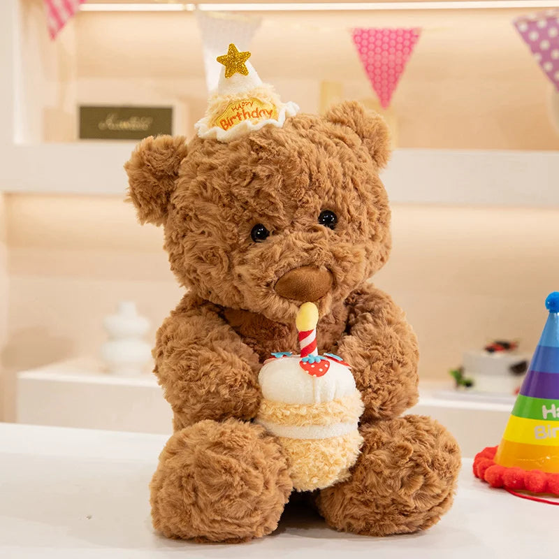 Cute Teddy Bear With Birthday/Pajama/Bubble Tea/Lemonlade Plush Toys