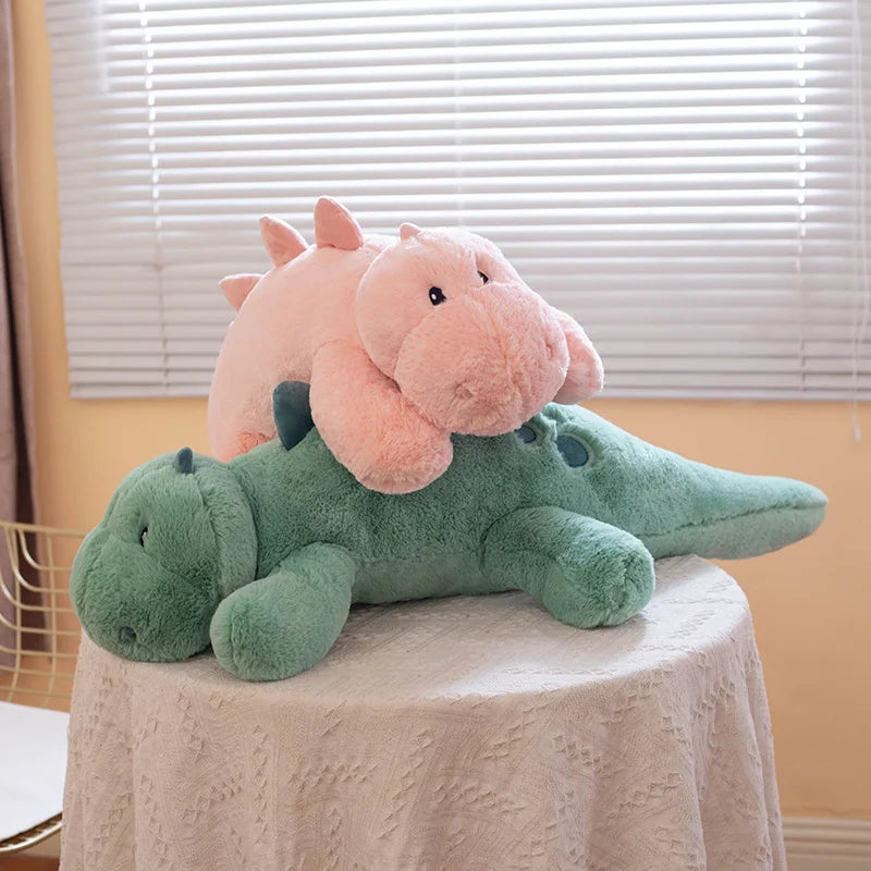 Lying Dinosaur Pillow Plush Toys 90cm - Pink/Green