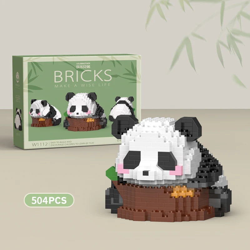 Cute Panda Mini Building Blocks - 12 Styles