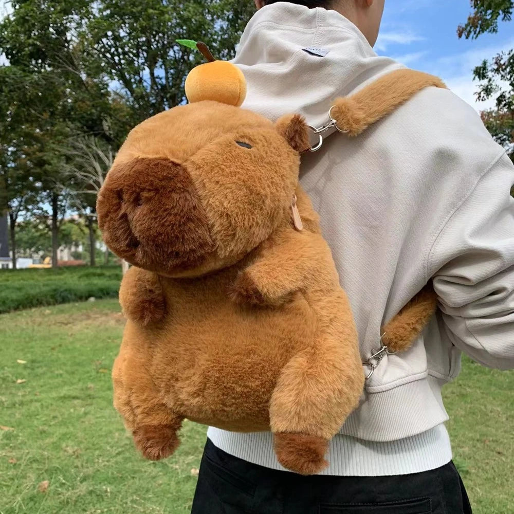 Cute Capybara Plush Backpacks 33cm