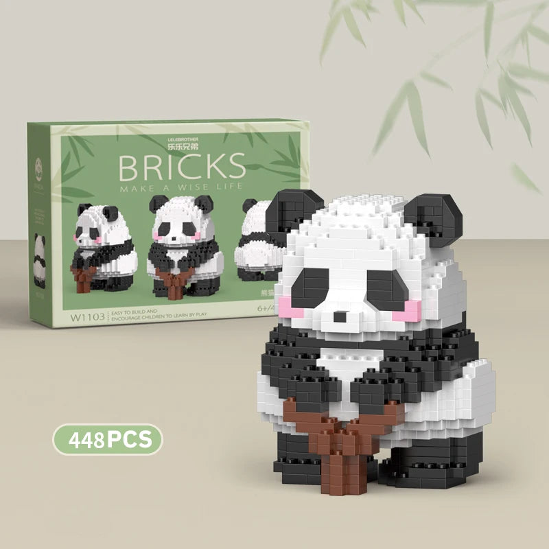 Cute Panda Mini Building Blocks - 12 Styles