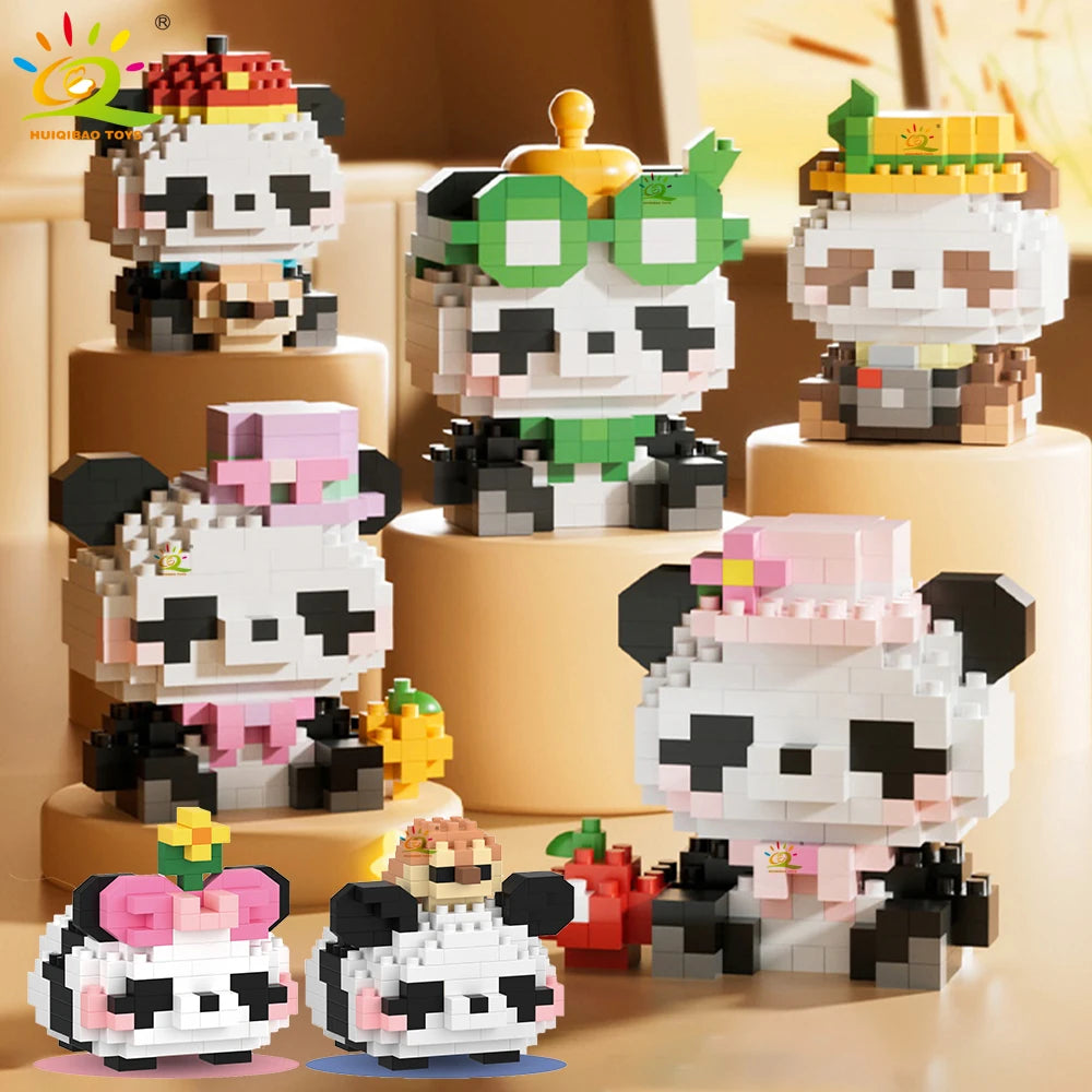 Cute Panda Mini Building Blocks - 9 Styles