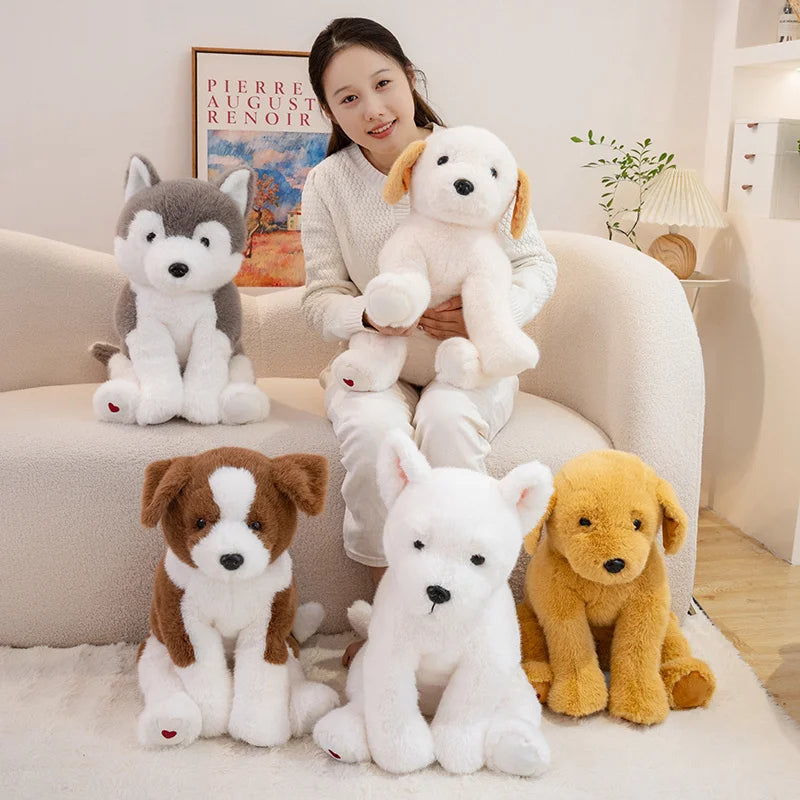 Cute Dog Plush Toys 30/40/55cm - Labrador/West Highlands/Golden Retriever/Husky/Border Collie