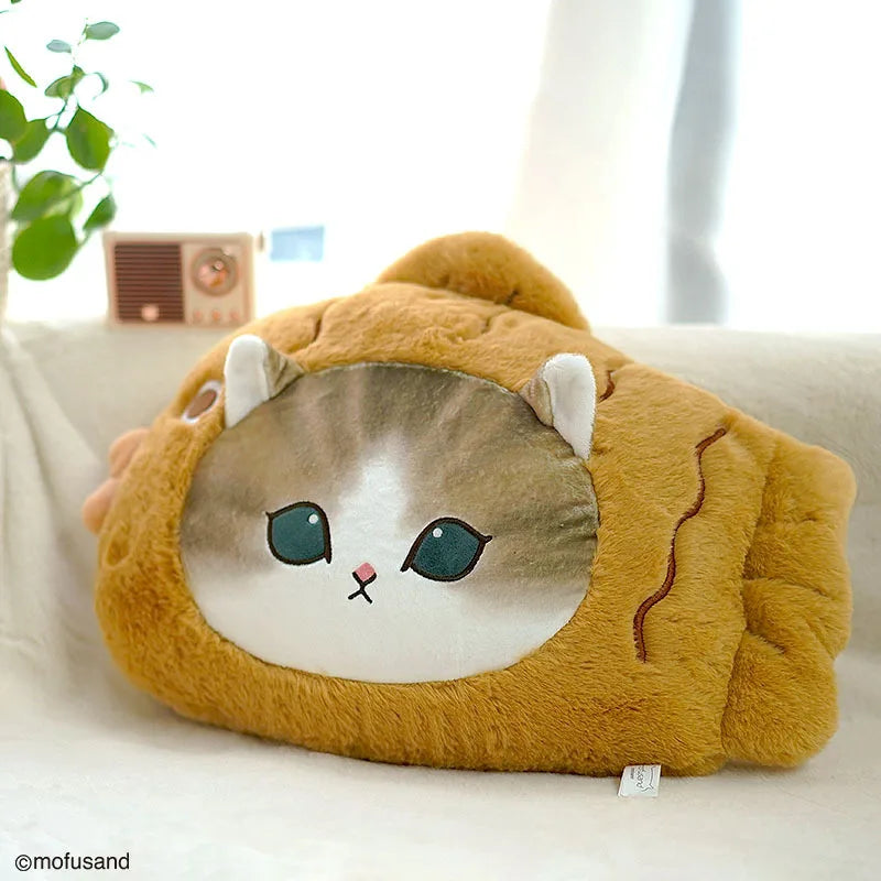 Mofusand Cat With Food(Toast/Taiyaki) Dress Up Plush Pillow Toys