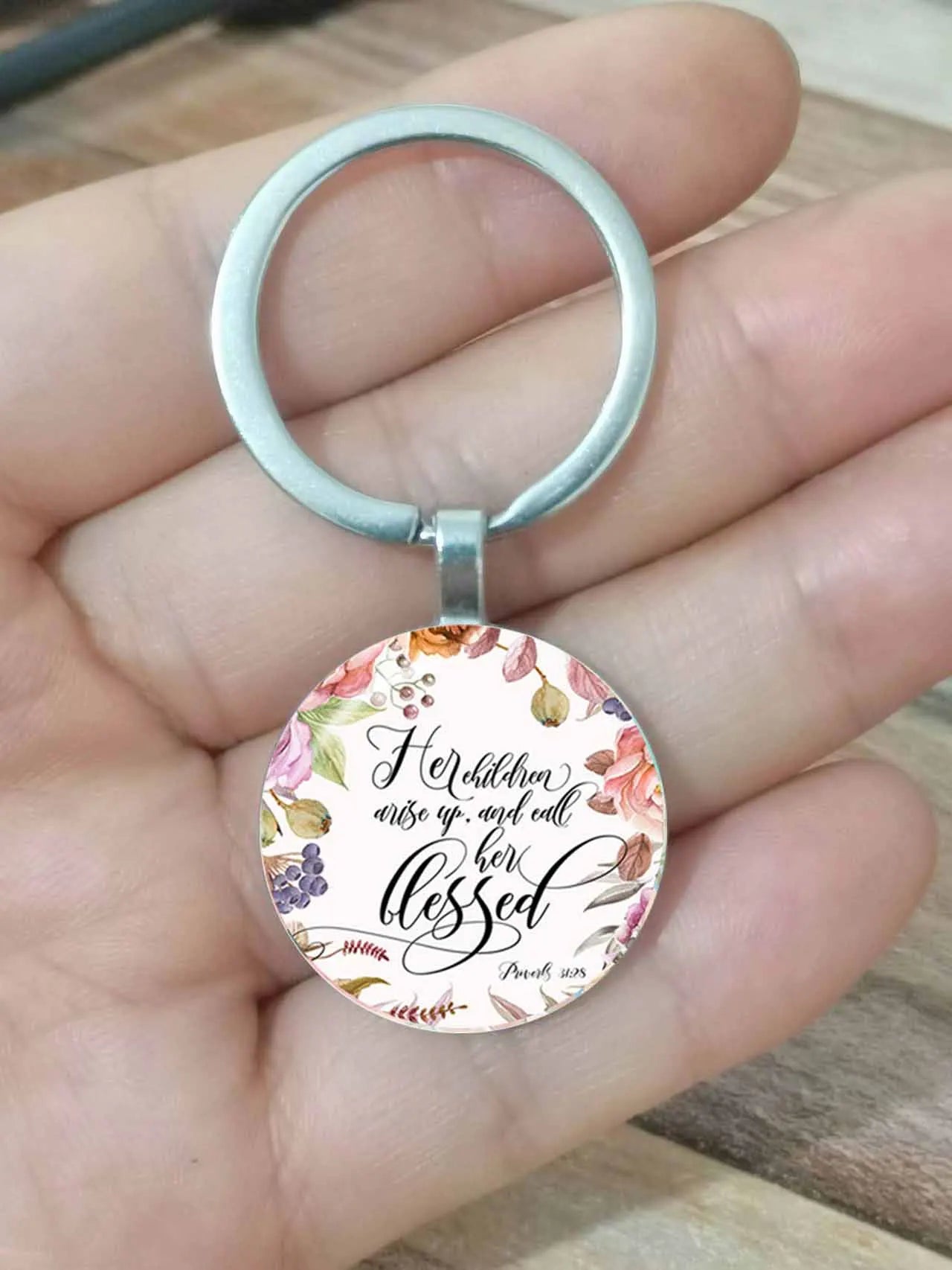 Keychain With The Bible Verse/Positive Message - 13 Styles