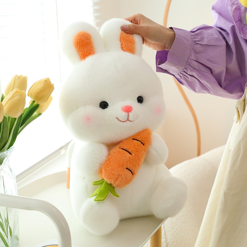 Cute Rabbit with Carrot Plush Toys 28cm/40cm/50cm