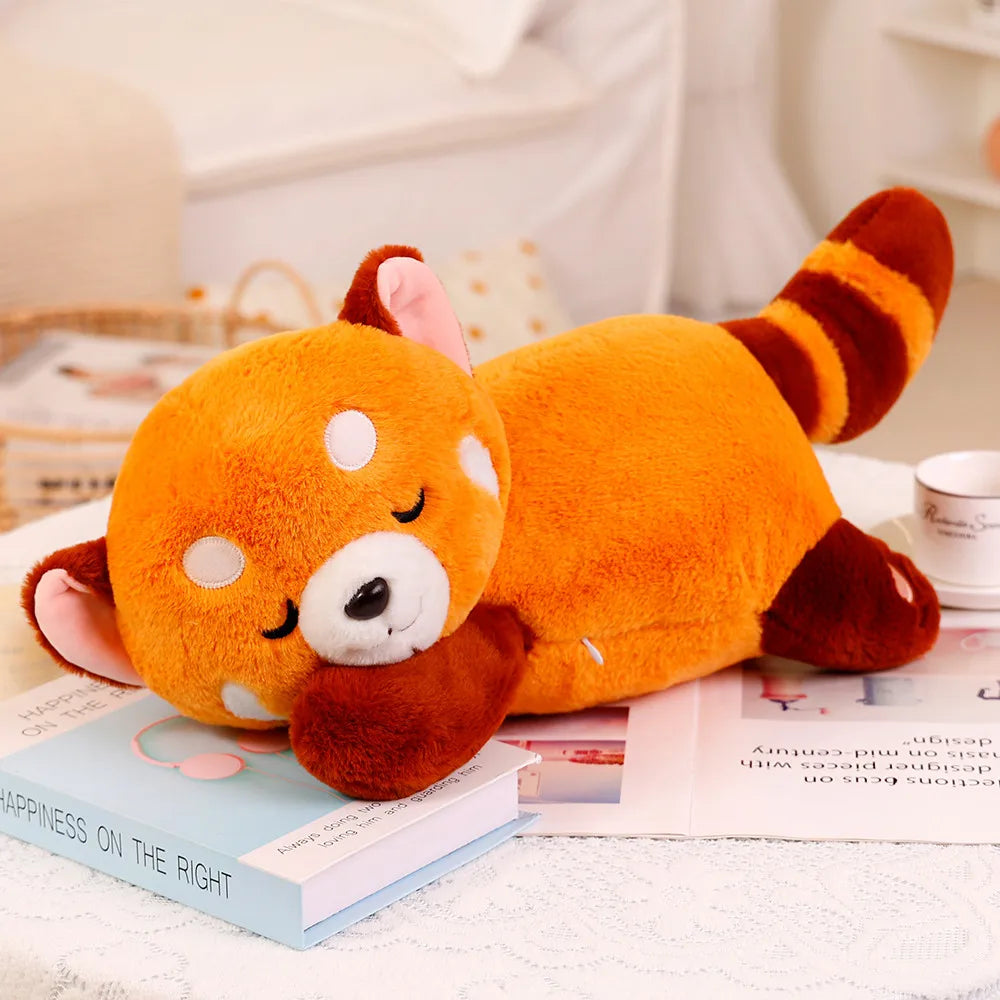 Cute Sleeping Red Panda Plush Pillow Toys 35/50/65/90cm