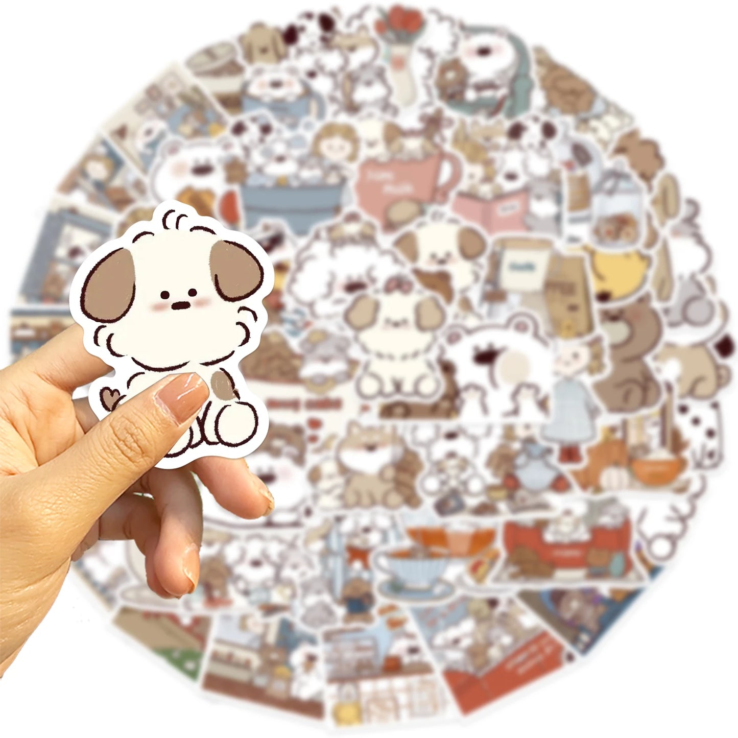 50 pcs Cute/Kawaii Dog/Puppy Stickers - V4