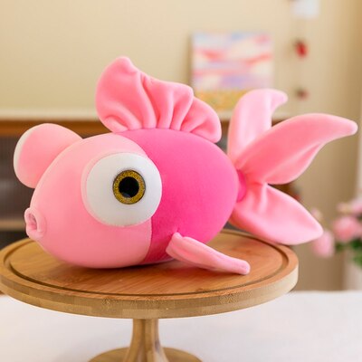 Cute Big Eyes Goldfish Plush Toys 30cm - Yellow/Red/Pink