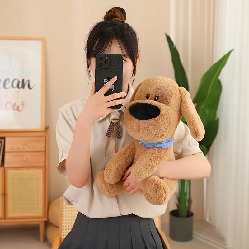 Cute/Kawaii Big Nose Dog Plush Toys 25/40/50cm - Khaki/White