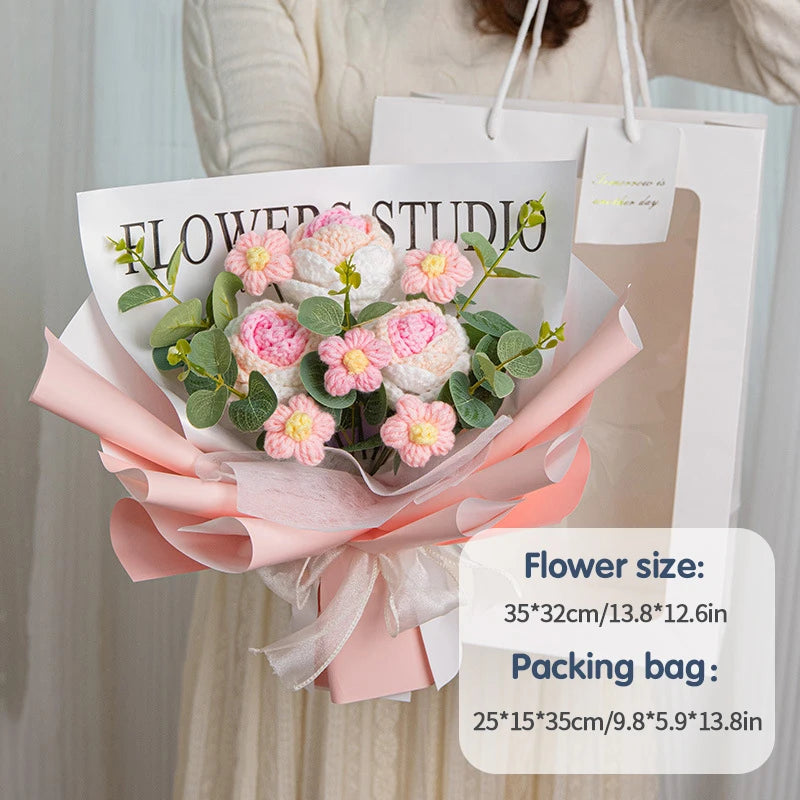 Cotton Rope Handmade Flower and Bag Bouquets -9 Styles