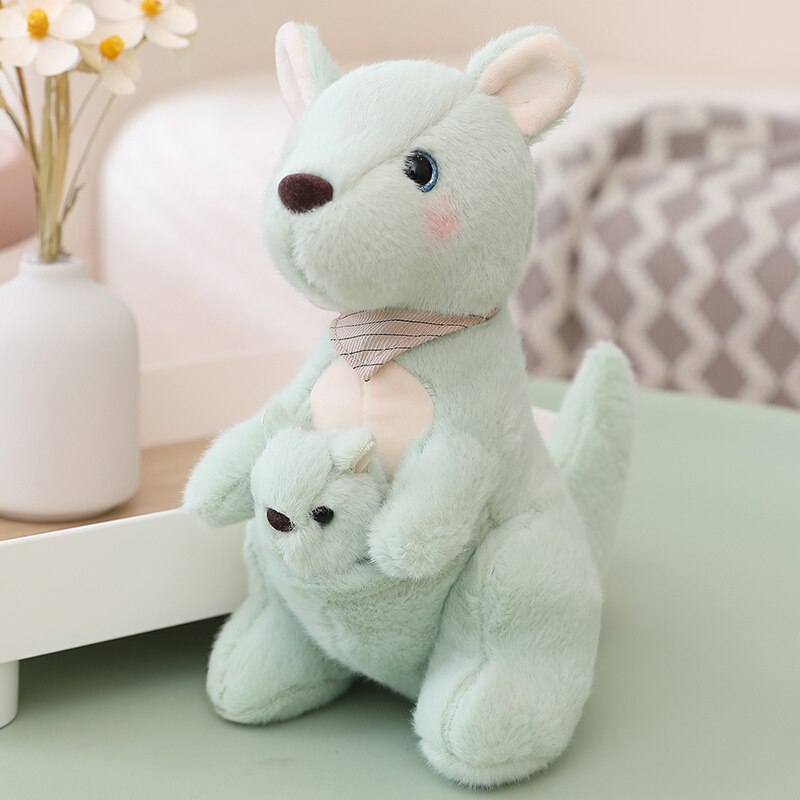 Kangaroo (With Joey) Plush Toys 25/35/45cm- White/Green/Camel