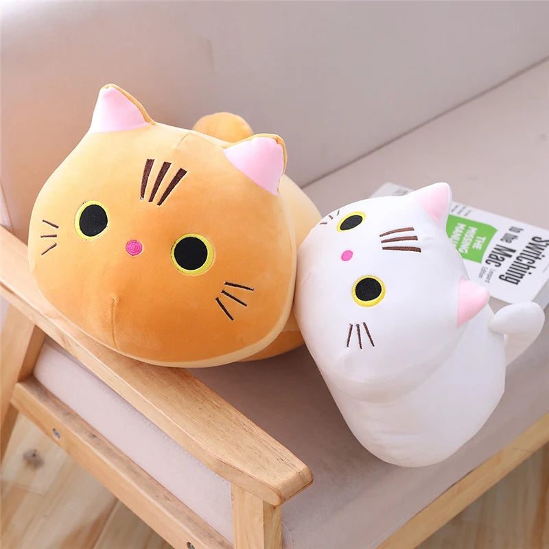 Cute  Cats Plush Pillow Toys 18-25cm (Black/White/Grey/Blue/Brown - 12 Styles)