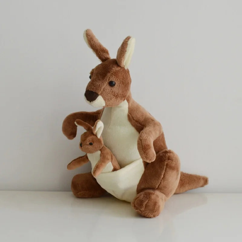 Kangaroo With Joey Plush Toys 25cm - Brown