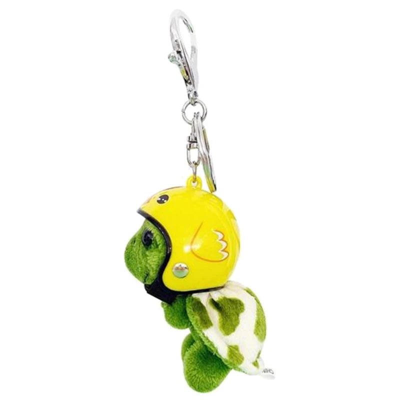 Cute Turtle/Bear With Helmet Plush Keychains - 18 Styles