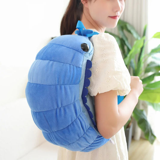 Cute Watermelon(Melon) Worm Plush Backpacks 40cm - Blue/Grey