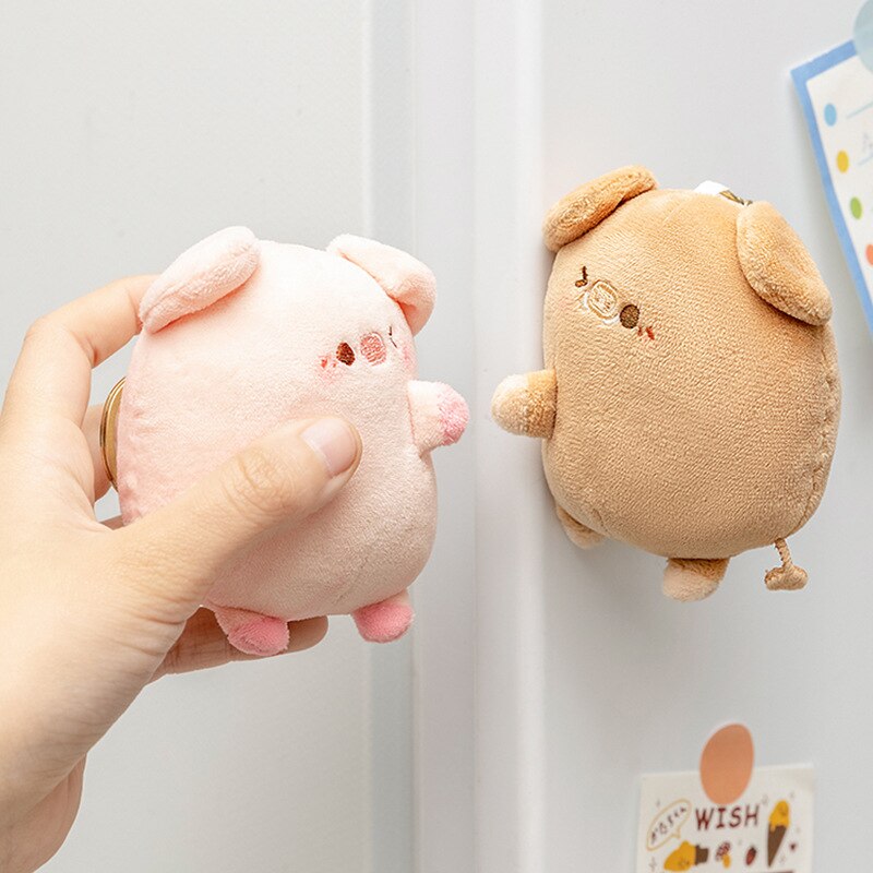 Magnetic Couple Pig Plush Keychains 2Pcs