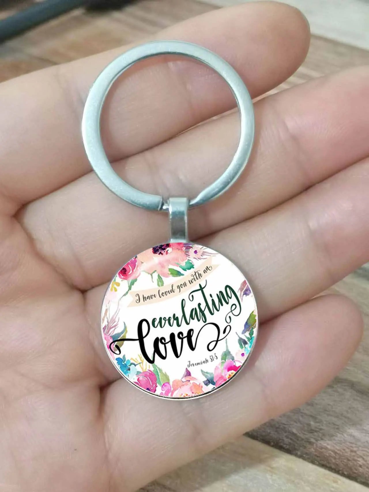 Keychain With The Bible Verse/Positive Message - 13 Styles