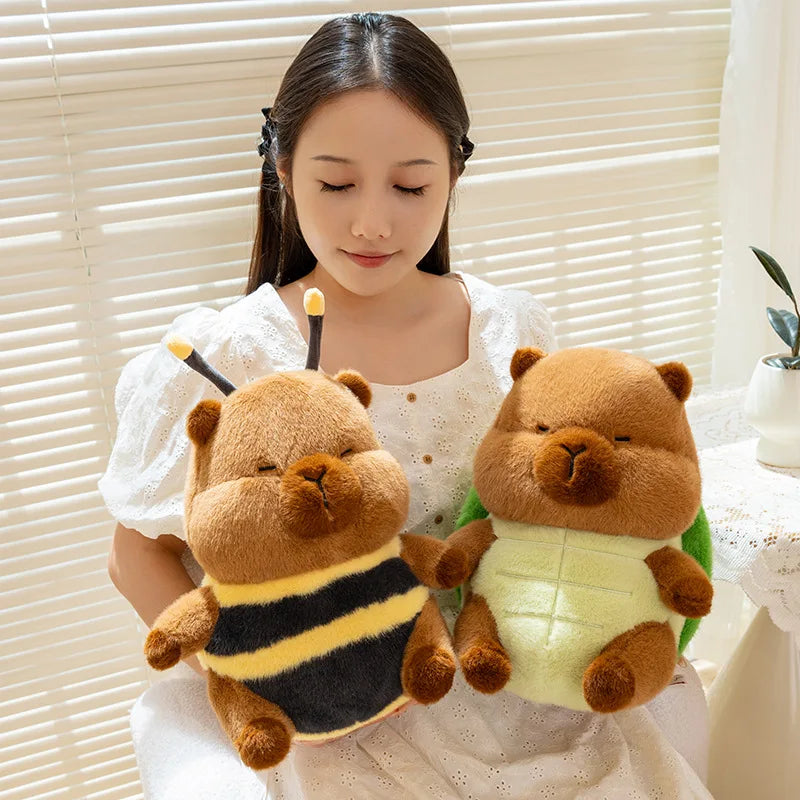 Cute Chubby Capybara Bee/Turtle Hybrid Plush Toys 23/30cm