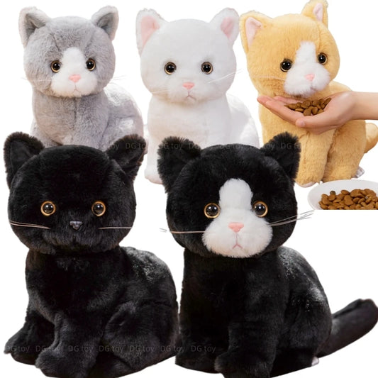 Cute Sitting Cat Plush Toys 25cm (Orange/Black/White/Grey) - 5 Styles