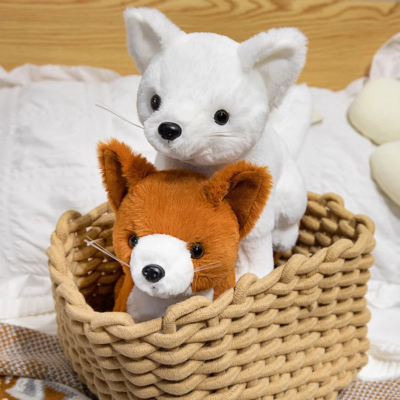 Cute Fox Plush Toys 26cm - Brown/White