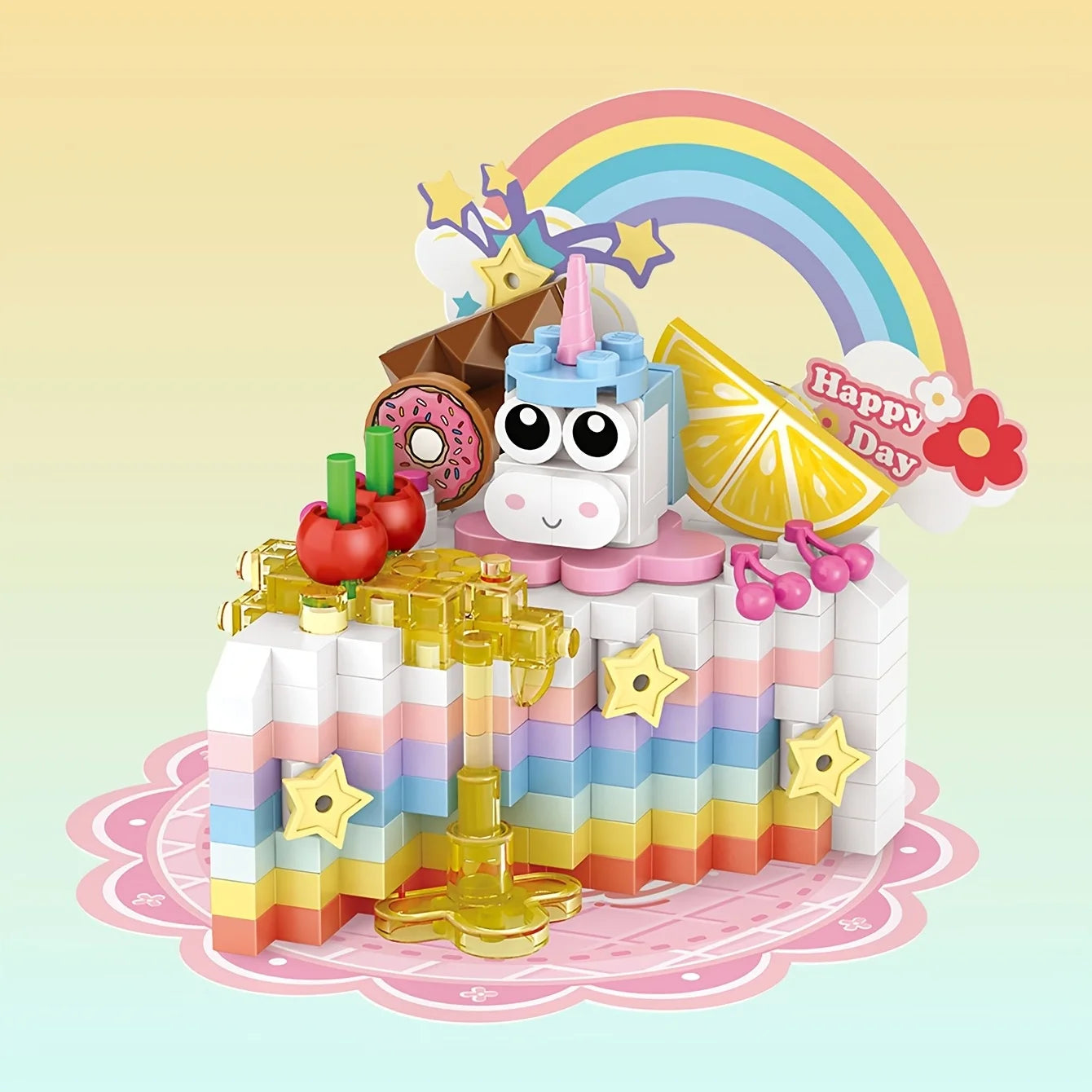 Cute Food (Cake/Ice Cream/Burger) Mini Building Blocks - 4 Styles