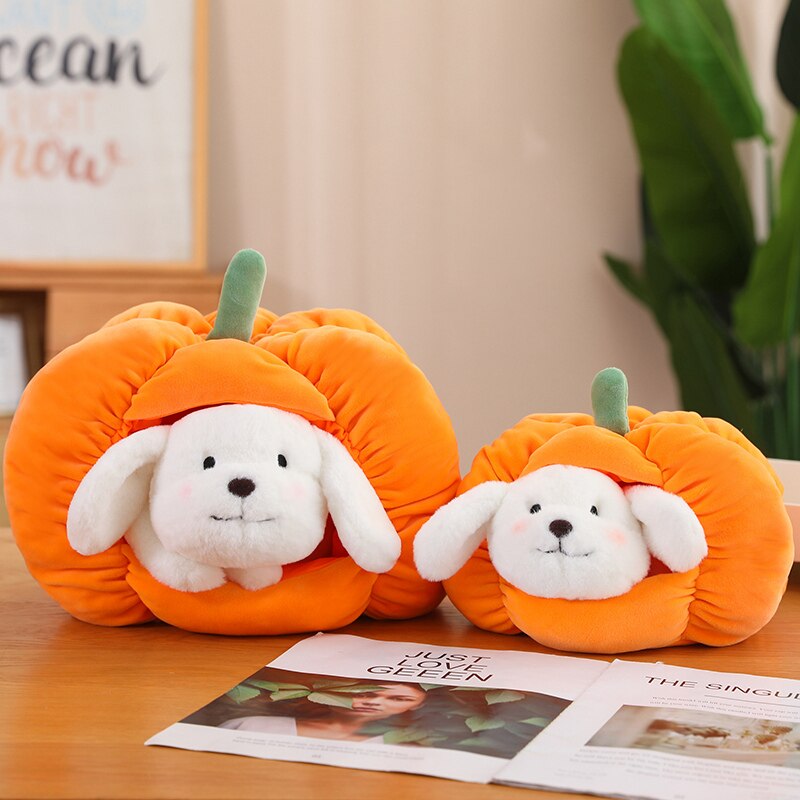 Cat/Dog In Pumpkin Plush Toys 20cm/30cm