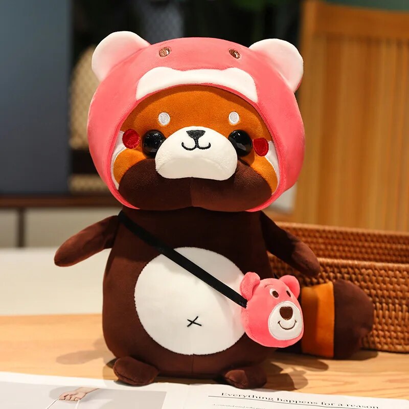 Red Panda Dress Up Plush Toys 30/40cm - Bear/Rabbit/Sun Flower/Unicorn/Dinosaur/Avocado/Blue