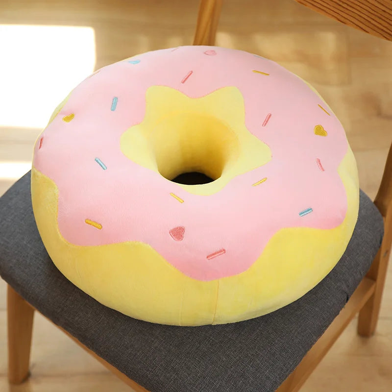 Donut Plush Pillow Toys 38/58cm - Blue/Brown/Pink/White