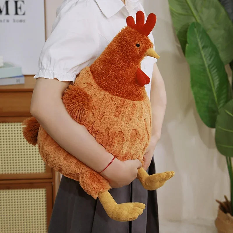 Cute Brown Chicken Plush Toys 23/35/45cm