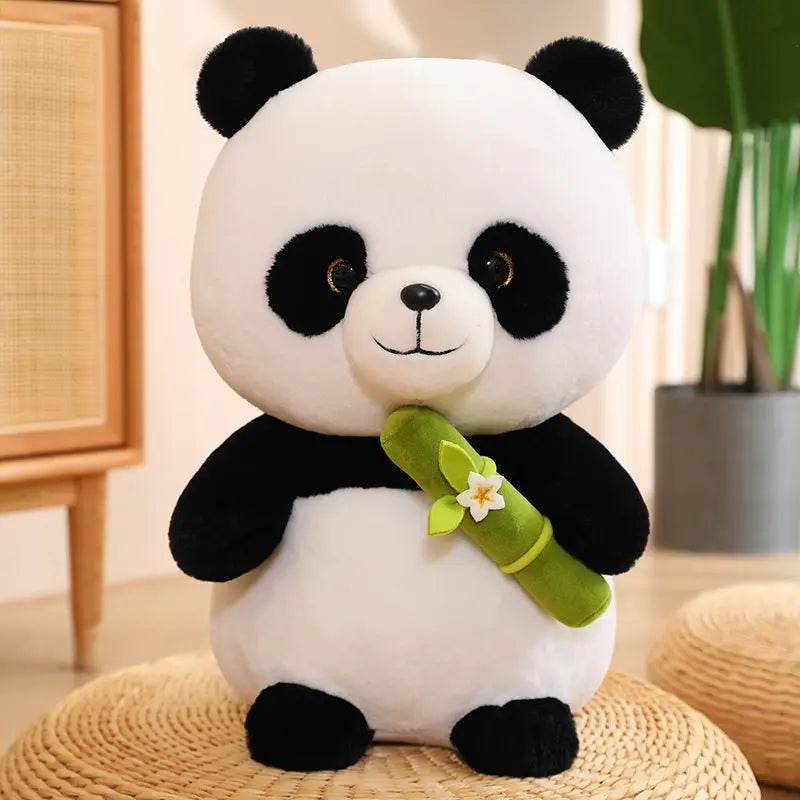 Cute Panda With Bamboo Plush Toys 25/35/45cm