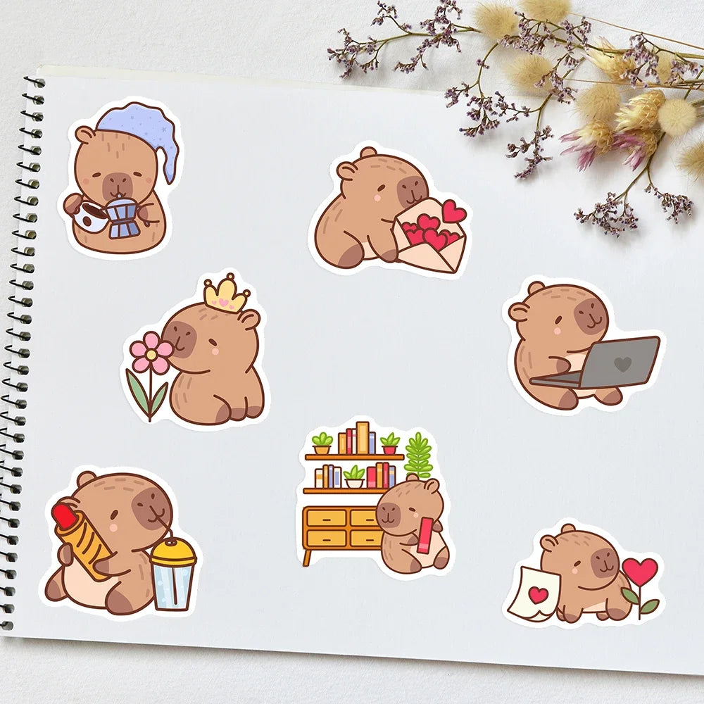 70 pcs Cute/Kawaii Capybara Stickers