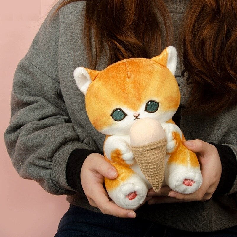 Mofusand Cat With Ice Cream Plush Toys - 19cm